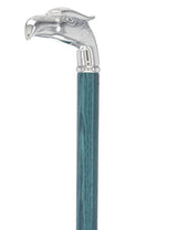 Premium Denim Blue Eagle Cane: Chrome, Patriotic Elegance Bird Walking Canes - Tophatter Daily Deals