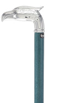 Premium Denim Blue Eagle Cane: Chrome, Patriotic Elegance Bird Walking Canes - Tophatter Daily Deals