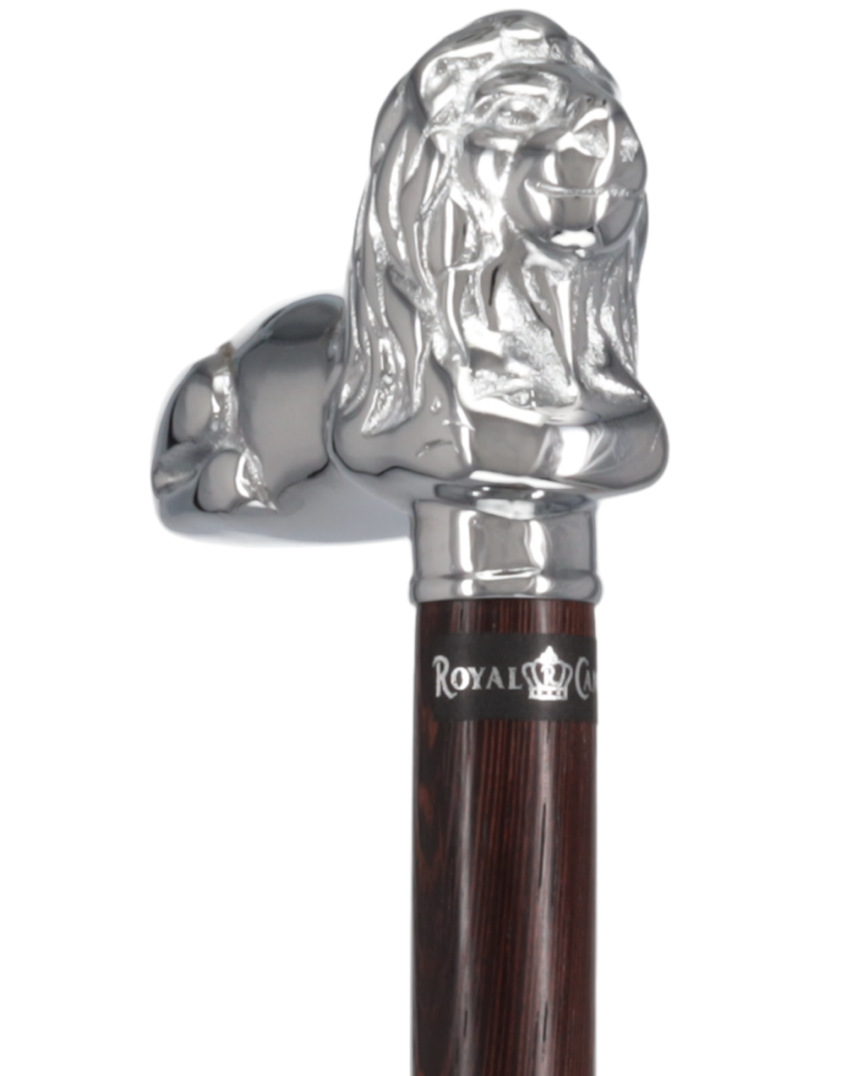 Chrome Lion Handle Walking Cane: Luxury Wenge Wood Shaft Lion Walking Canes - Tophatter Daily Deals