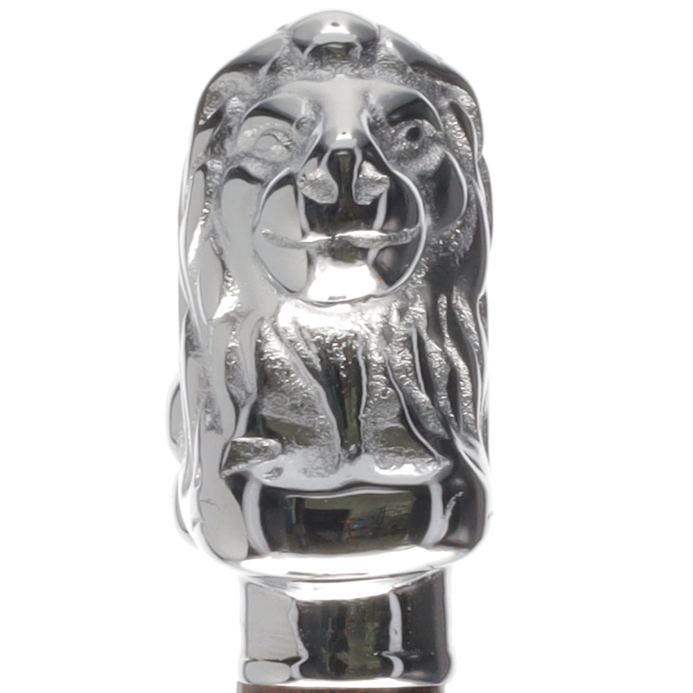 Chrome Lion Handle Walking Cane: Luxury Wenge Wood Shaft Lion Walking Canes - Tophatter Daily Deals