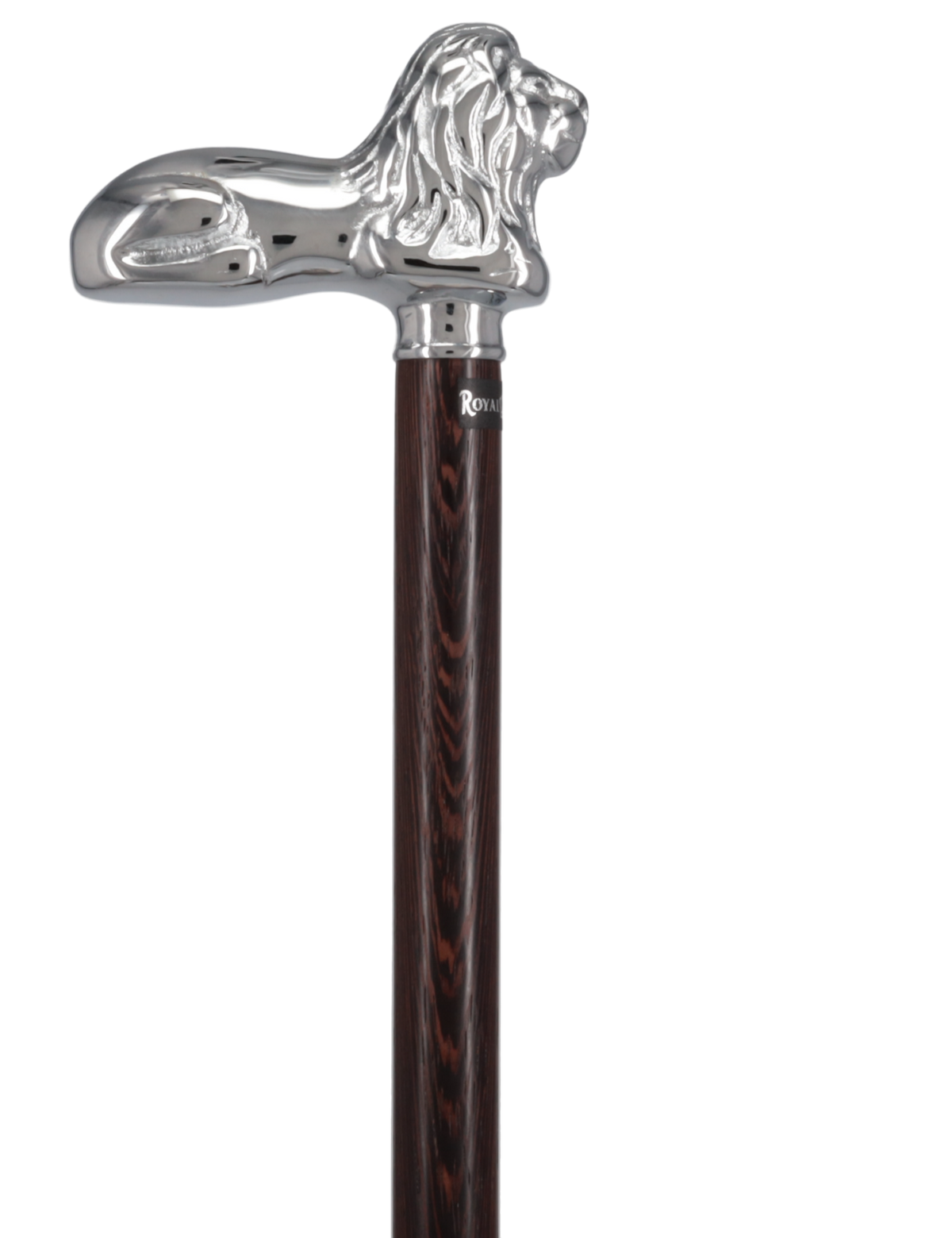 Chrome Lion Handle Walking Cane: Luxury Wenge Wood Shaft Lion Walking Canes - Tophatter Daily Deals