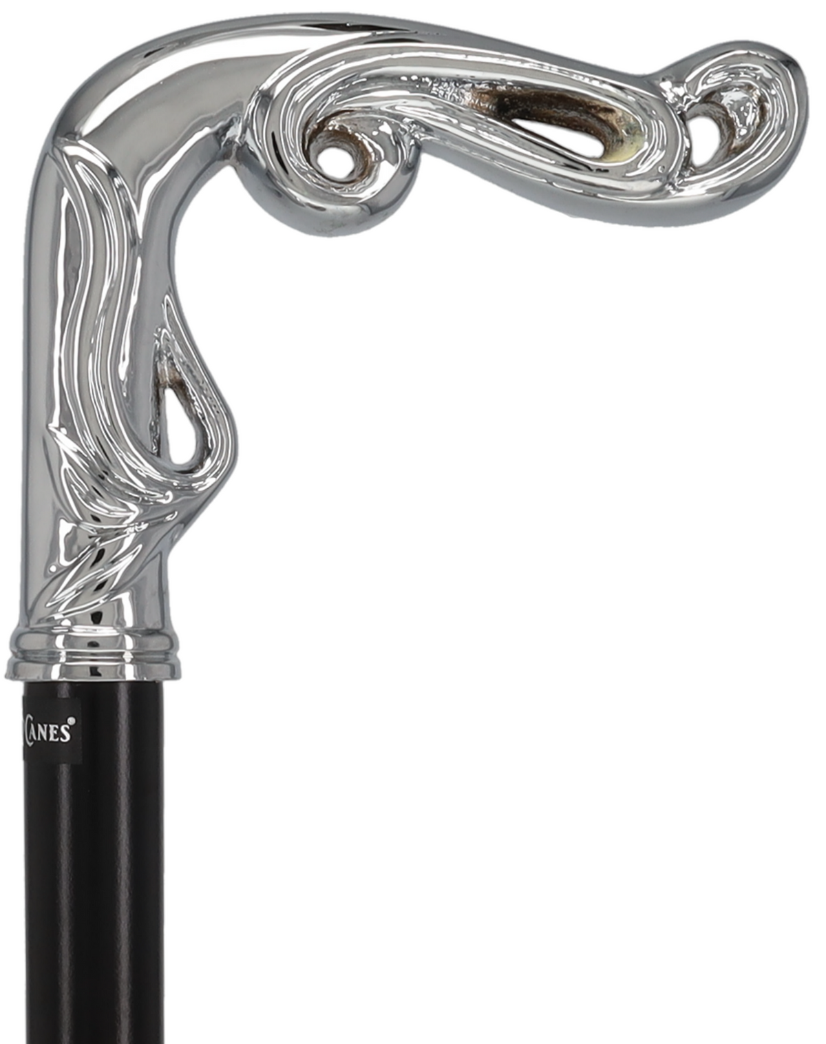 Luxury Silver Vine Design Fritz Cane - Chrome Plated Plated Handle Walking Canes - Tophatter Daily Deals
