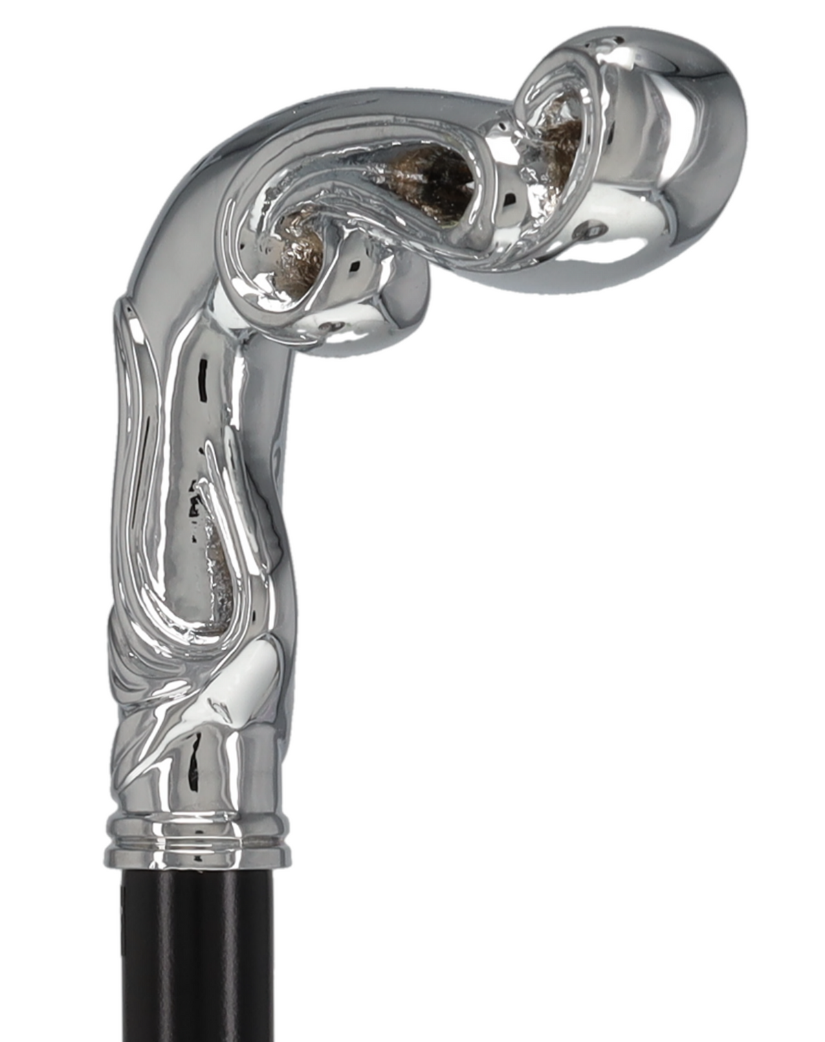 Luxury Silver Vine Design Fritz Cane - Chrome Plated Plated Handle Walking Canes - Tophatter Daily Deals