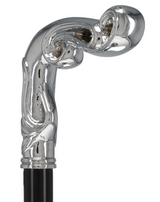 Luxury Silver Vine Design Fritz Cane - Chrome Plated Plated Handle Walking Canes - Tophatter Daily Deals