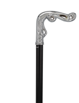 Luxury Silver Vine Design Fritz Cane - Chrome Plated Plated Handle Walking Canes - Tophatter Daily Deals