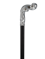 Luxury Silver Vine Design Fritz Cane - Chrome Plated Plated Handle Walking Canes - Tophatter Daily Deals