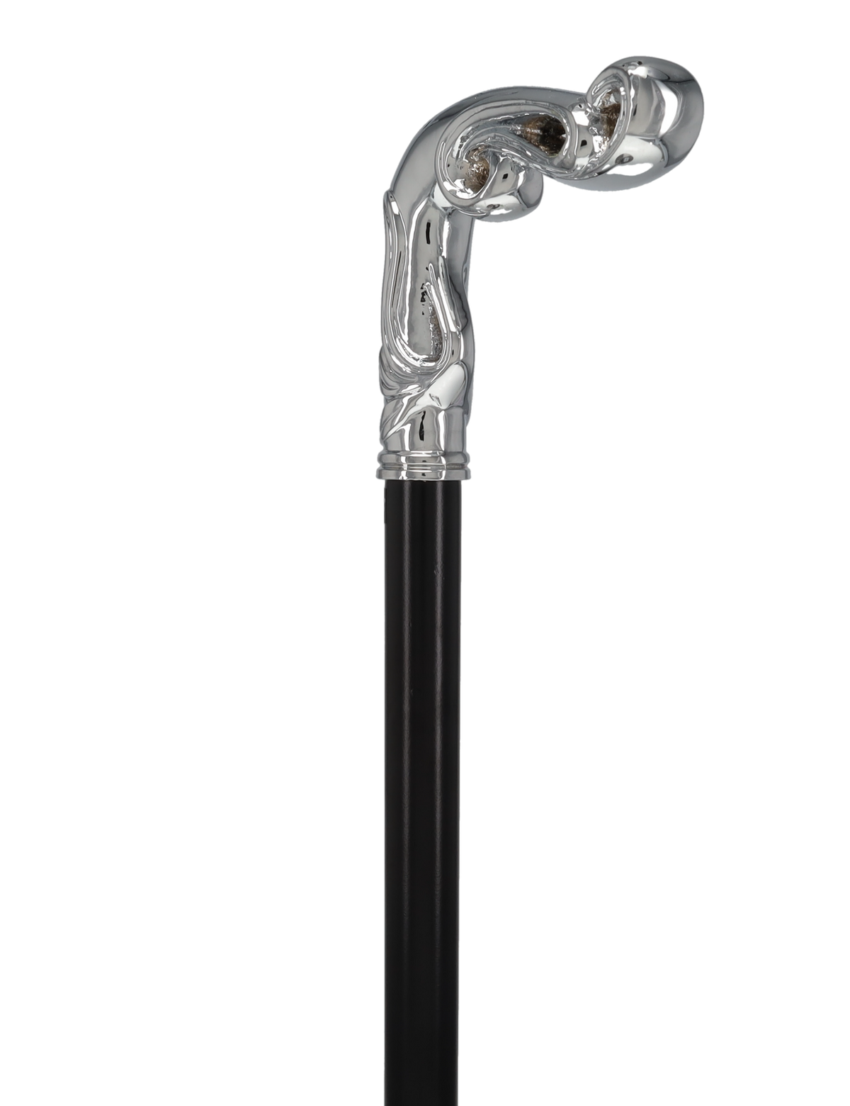 Luxury Silver Vine Design Fritz Cane - Chrome Plated Plated Handle Walking Canes - Tophatter Daily Deals