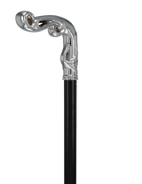 Luxury Silver Vine Design Fritz Cane - Chrome Plated Plated Handle Walking Canes - Tophatter Daily Deals
