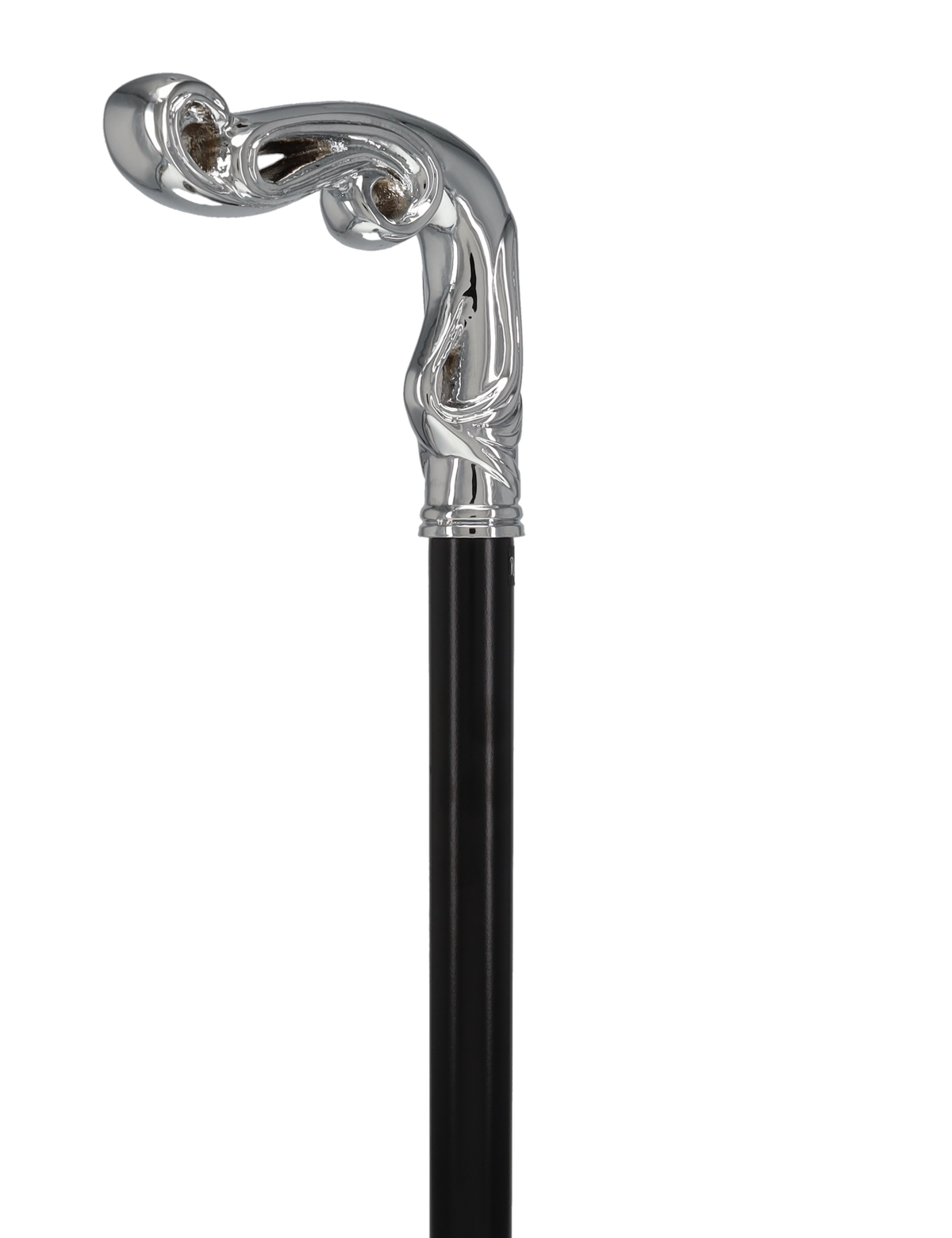 Luxury Silver Vine Design Fritz Cane - Chrome Plated Plated Handle Walking Canes - Tophatter Daily Deals