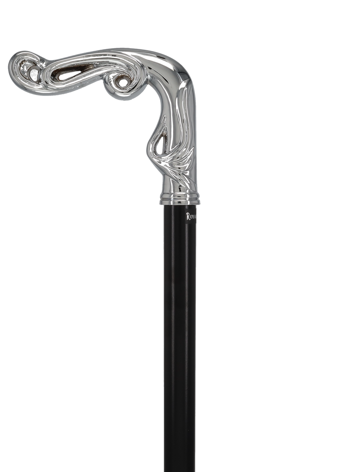 Luxury Silver Vine Design Fritz Cane - Chrome Plated Plated Handle Walking Canes - Tophatter Daily Deals