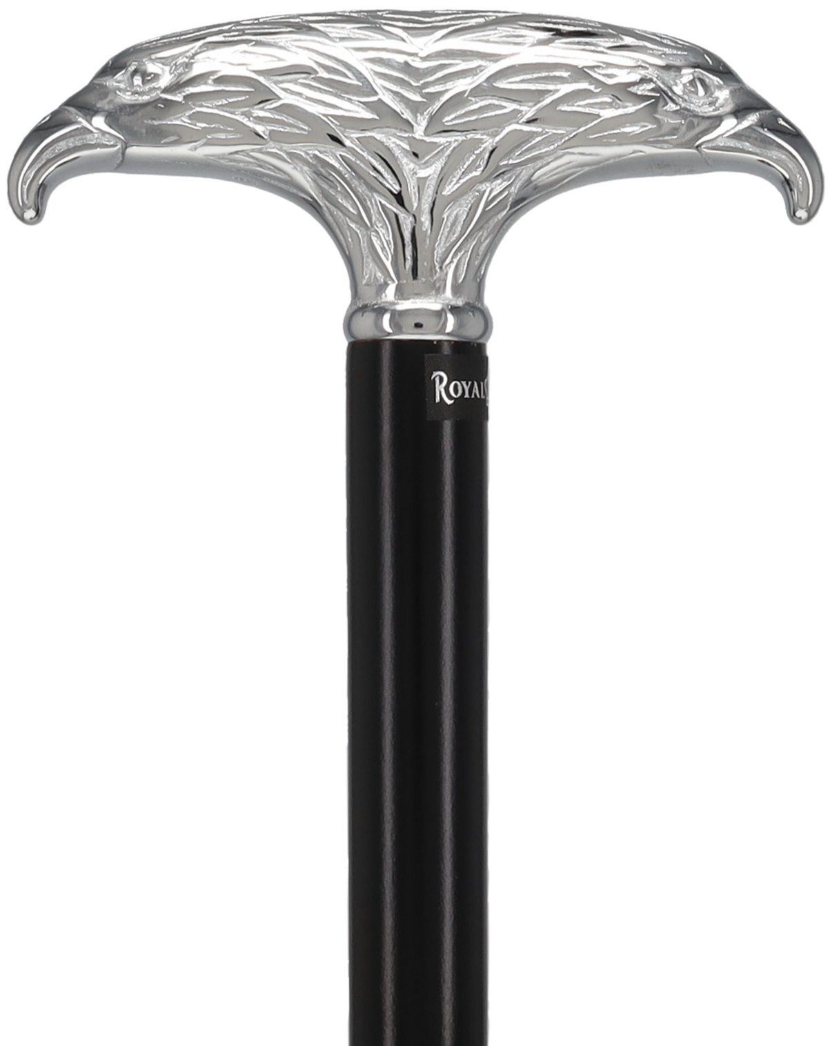 Patriotic Chrome Plated Double Eagle T-Handle Walking Cane Bird Walking Canes - Tophatter Daily Deals