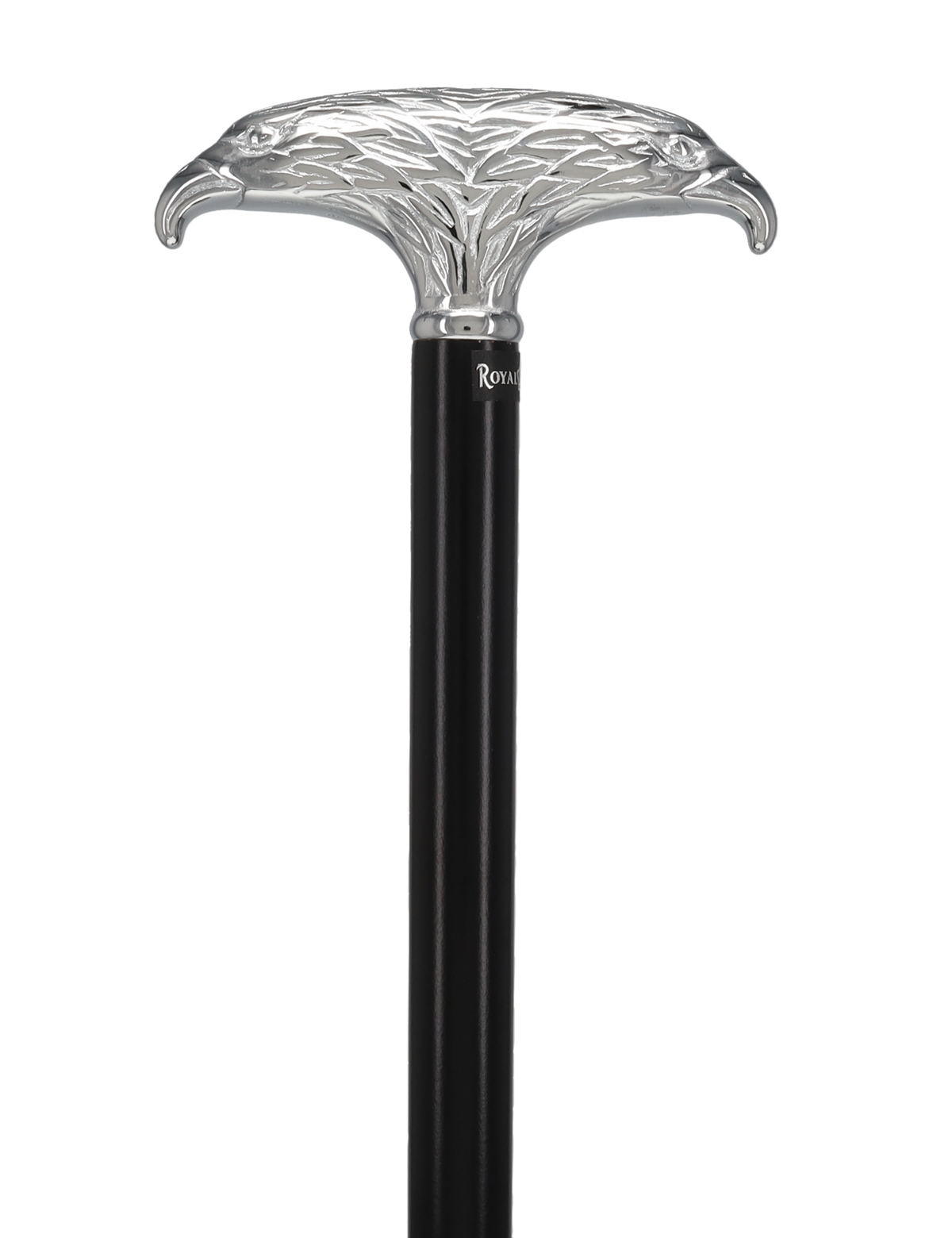 Patriotic Chrome Plated Double Eagle T-Handle Walking Cane Bird Walking Canes - Tophatter Daily Deals