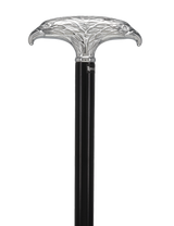 Patriotic Chrome Plated Double Eagle T-Handle Walking Cane Bird Walking Canes - Tophatter Daily Deals