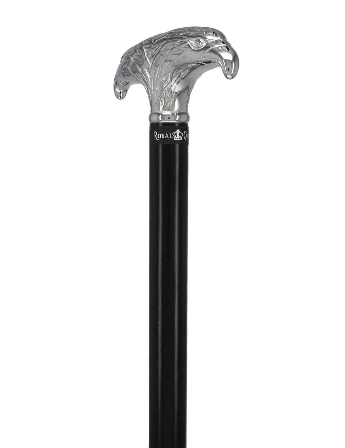 Patriotic Chrome Plated Double Eagle T-Handle Walking Cane Bird Walking Canes - Tophatter Daily Deals