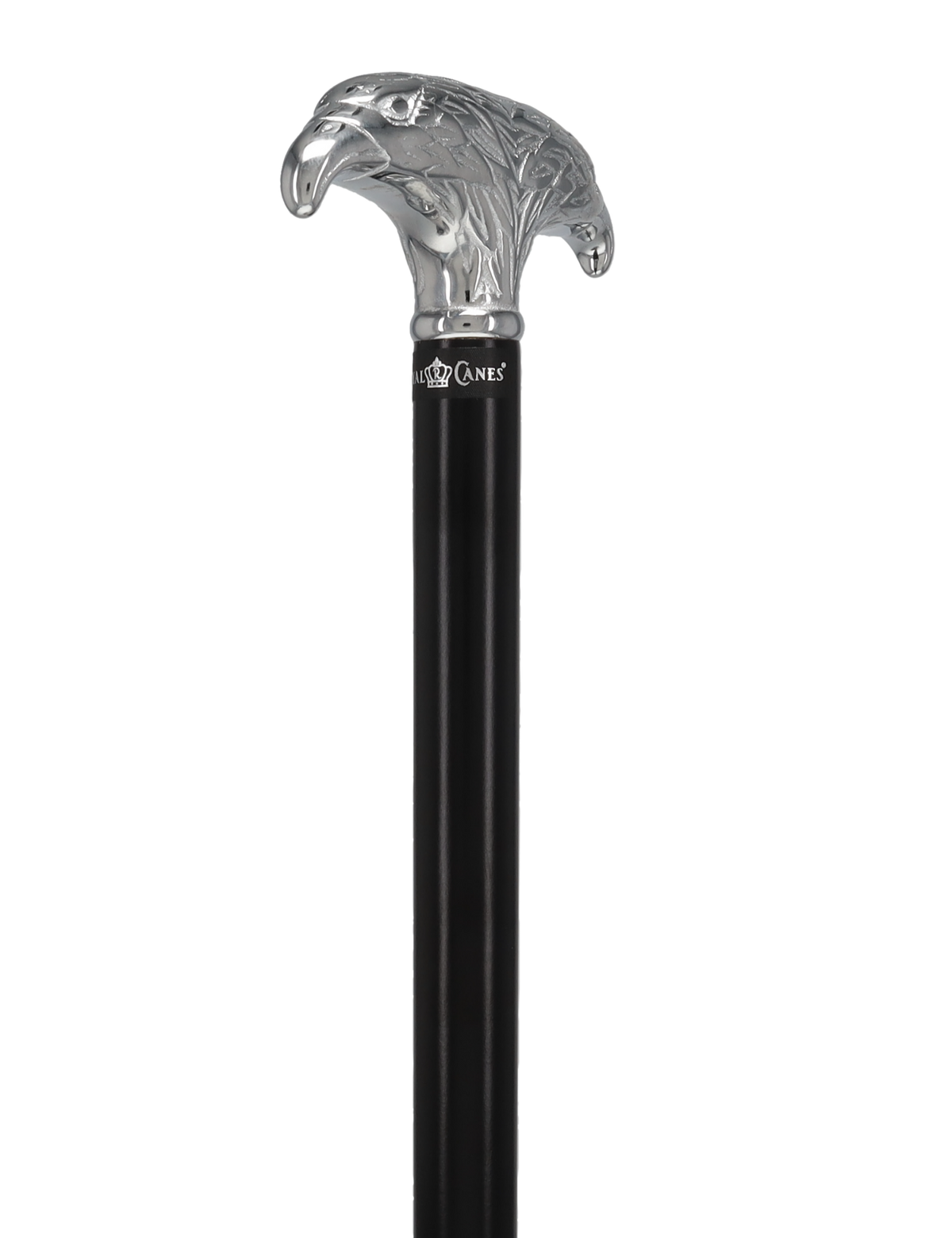 Patriotic Chrome Plated Double Eagle T-Handle Walking Cane Bird Walking Canes - Tophatter Daily Deals
