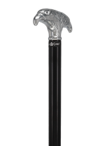 Patriotic Chrome Plated Double Eagle T-Handle Walking Cane Bird Walking Canes - Tophatter Daily Deals