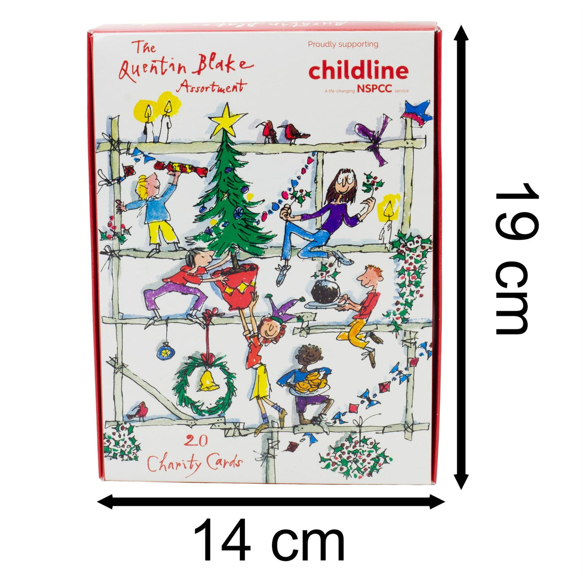 Quentin Blake Charity Christmas Cards | Box of 20 Christmas Cards with 5 Designs Greeting Card - Tophatter Daily Deals