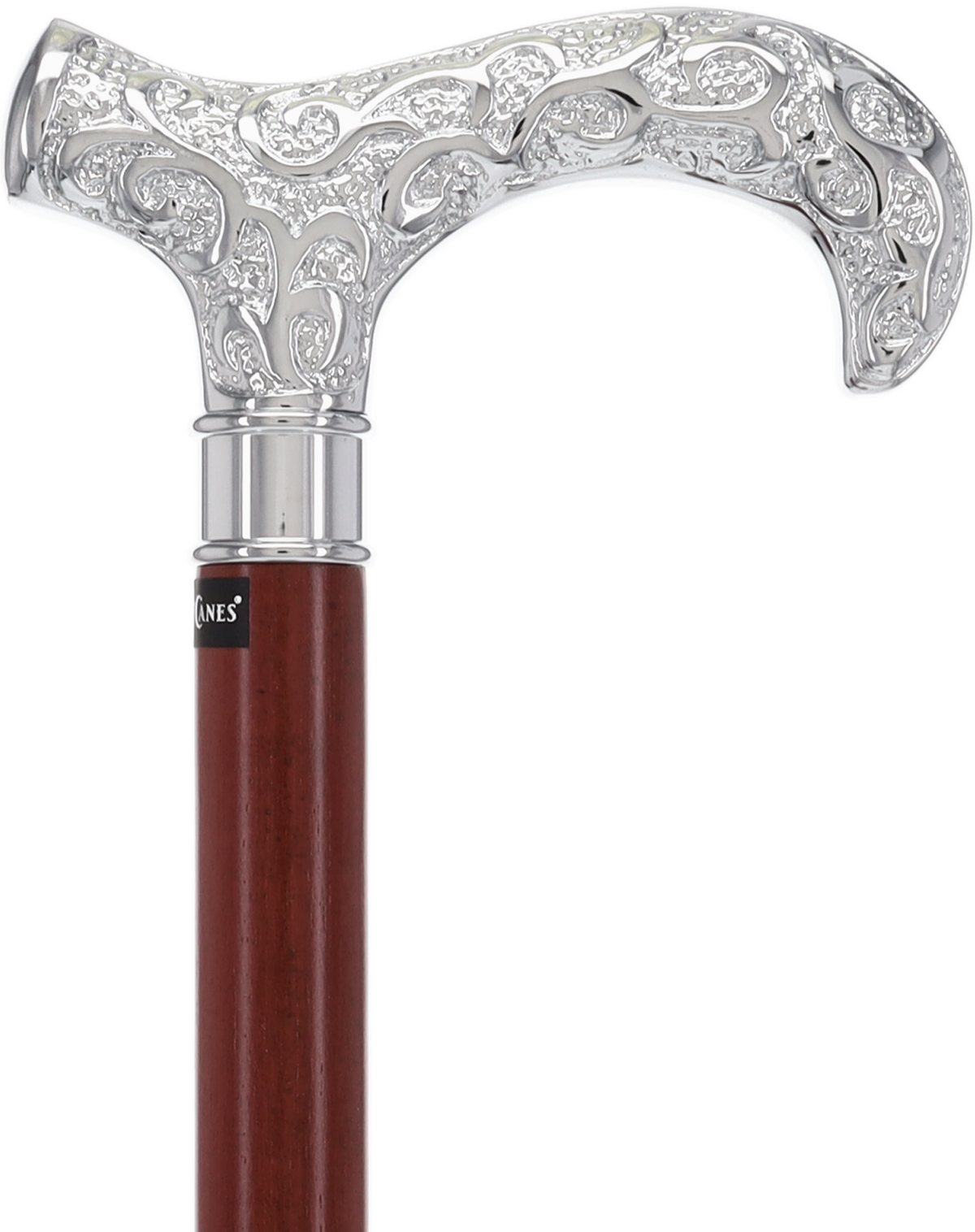 Super Strong Silver Scrollwork Derby: Luxury Silver-Plated Handle, Extra Long Extra Strong Walking Canes - Tophatter Daily Deals