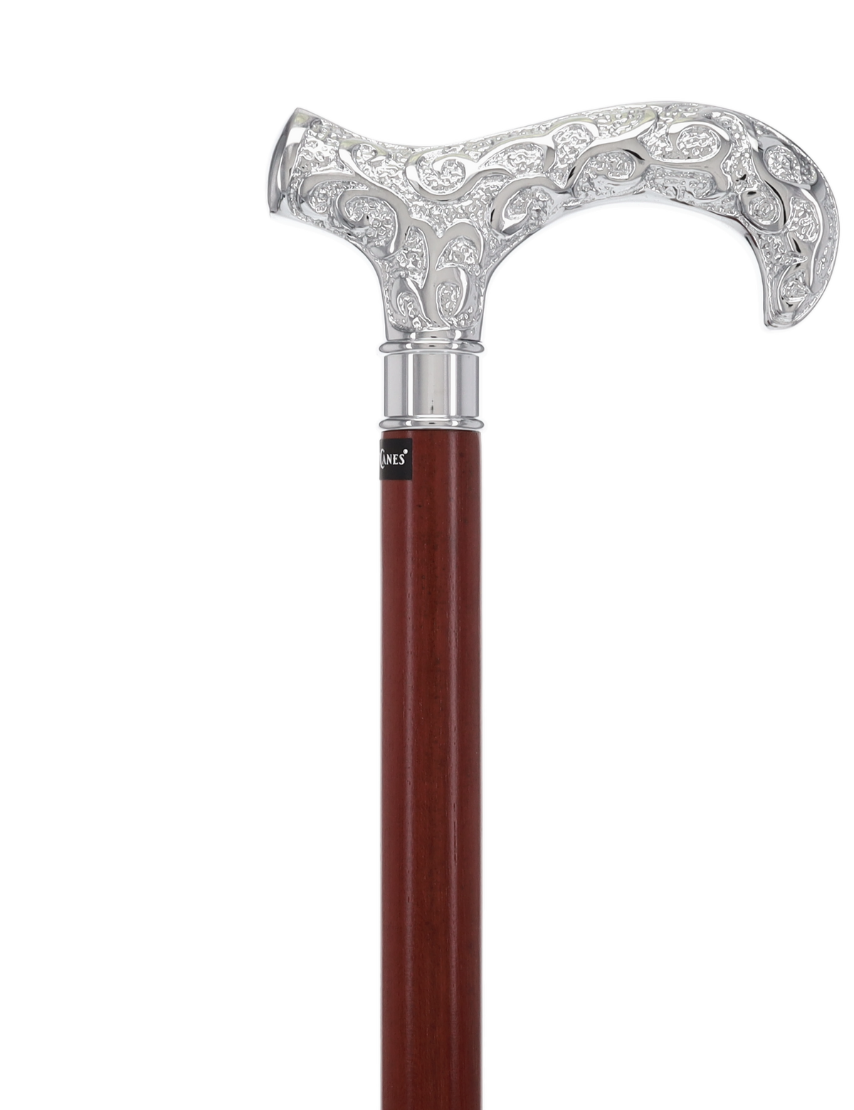 Super Strong Silver Scrollwork Derby: Luxury Silver-Plated Handle, Extra Long Extra Strong Walking Canes - Tophatter Daily Deals