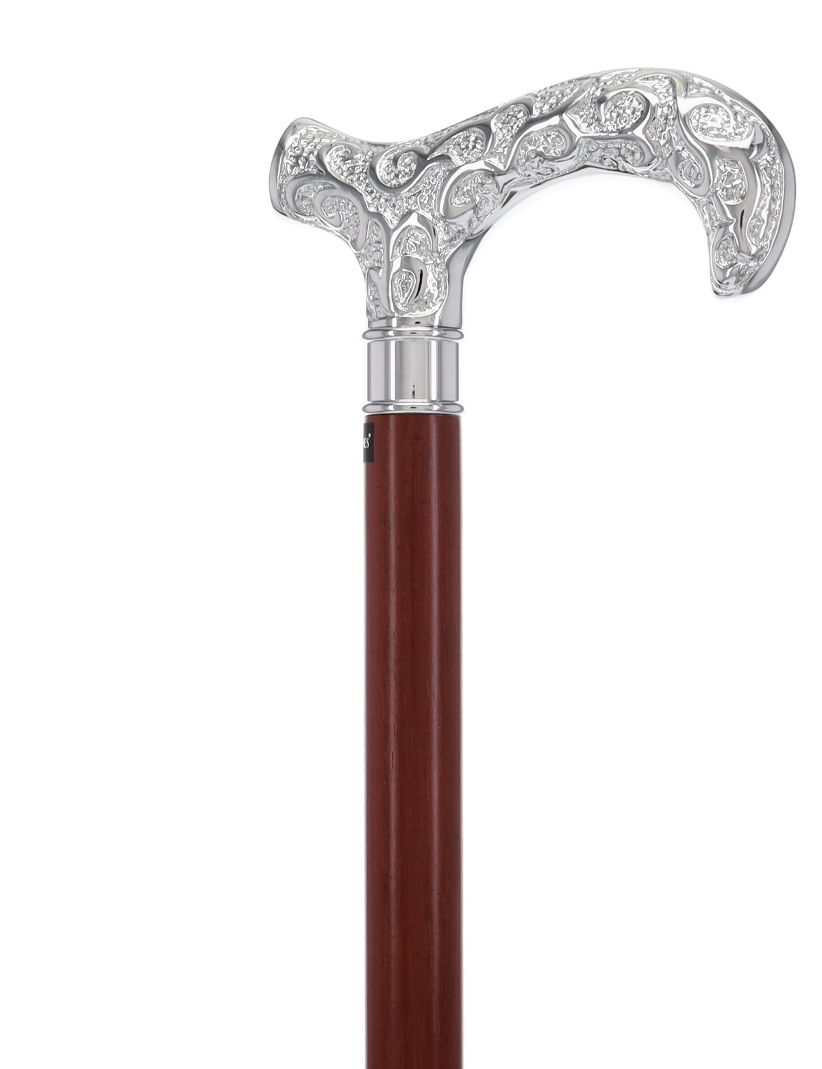 Super Strong Silver Scrollwork Derby: Luxury Silver-Plated Handle, Extra Long Extra Strong Walking Canes - Tophatter Daily Deals