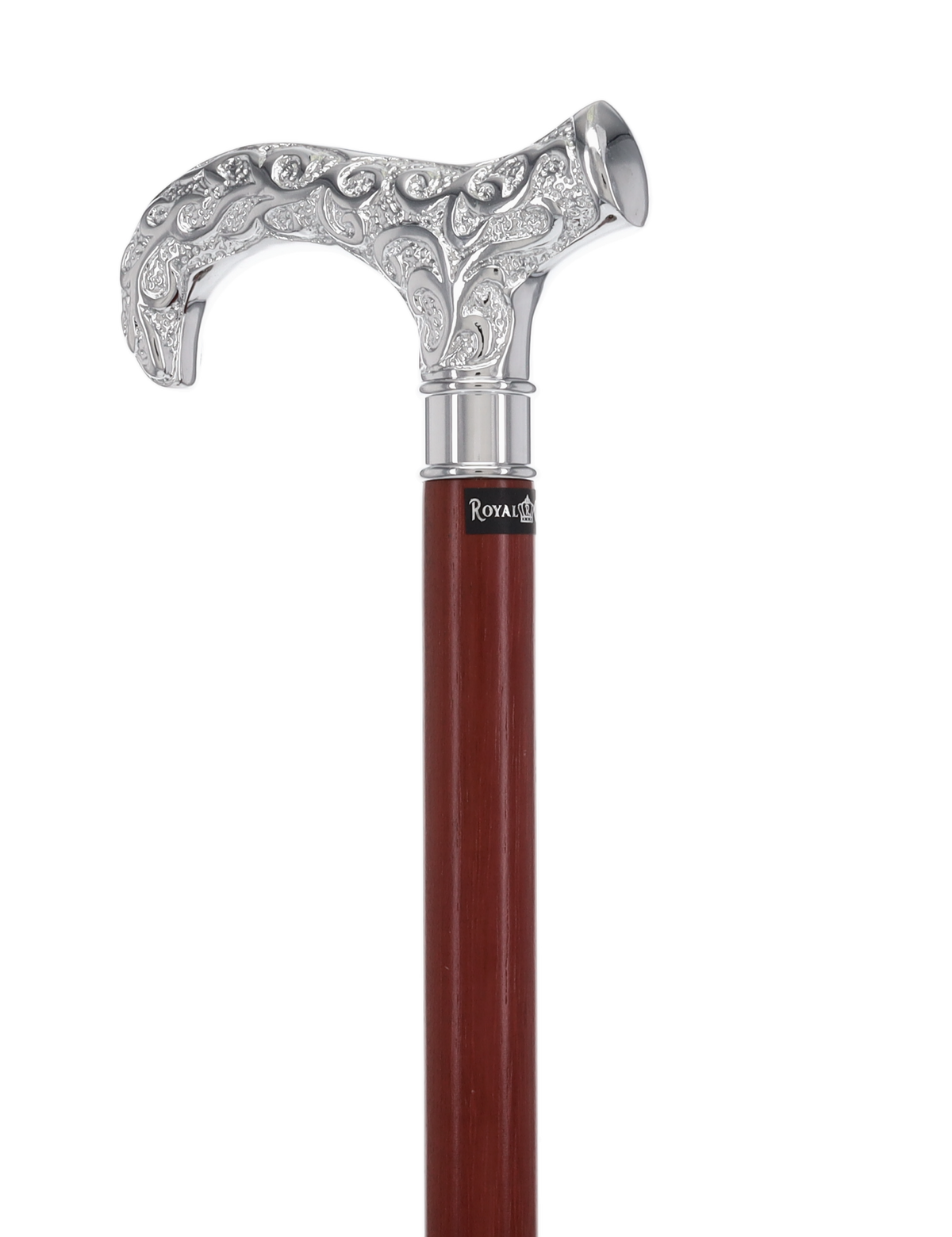 Super Strong Silver Scrollwork Derby: Luxury Silver-Plated Handle, Extra Long Extra Strong Walking Canes - Tophatter Daily Deals