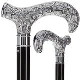 Super Strong Silver Scroll Derby Cane: Beechwood, Silver Extra Strong Walking Canes - Tophatter Daily Deals