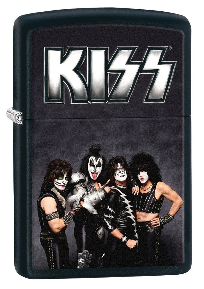 Zippo Lighter: KISS Logo - Black Matte 80304 - Tophatter Daily Deals