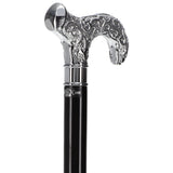 Super Strong Silver Scroll Derby Cane: Beechwood, Silver Extra Strong Walking Canes - Tophatter Daily Deals