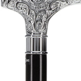Super Strong Silver Scroll Derby Cane: Beechwood, Silver Extra Strong Walking Canes - Tophatter Daily Deals