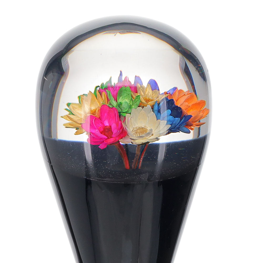 Real Dried Flower Clear Lucite Knob Stick: Beechwood Shaft Ball Clock Handle Walking Canes - Tophatter Daily Deals