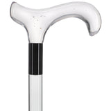Elevate Style: Clear Lucite Cane with Customizable Collar Clear Lucite Walking Canes - Tophatter Daily Deals