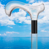 Elevate Style: Clear Lucite Cane with Customizable Collar Clear Lucite Walking Canes - Tophatter Daily Deals