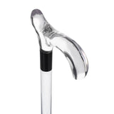 Elevate Style: Clear Lucite Cane with Customizable Collar Clear Lucite Walking Canes - Tophatter Daily Deals