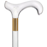Elevate Style: Clear Lucite Cane with Customizable Collar Clear Lucite Walking Canes - Tophatter Daily Deals
