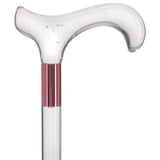 Elevate Style: Clear Lucite Cane with Customizable Collar Clear Lucite Walking Canes - Tophatter Daily Deals