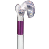 Elevate Style: Clear Lucite Cane with Customizable Collar Clear Lucite Walking Canes - Tophatter Daily Deals