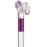 Elevate Style: Clear Lucite Cane with Customizable Collar Clear Lucite Walking Canes - Tophatter Daily Deals