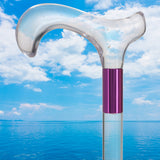 Elevate Style: Clear Lucite Cane with Customizable Collar Clear Lucite Walking Canes - Tophatter Daily Deals