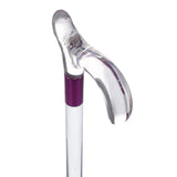 Elevate Style: Clear Lucite Cane with Customizable Collar Clear Lucite Walking Canes - Tophatter Daily Deals