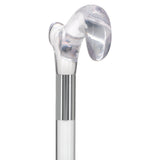 Elevate Style: Clear Lucite Cane with Customizable Collar Clear Lucite Walking Canes - Tophatter Daily Deals