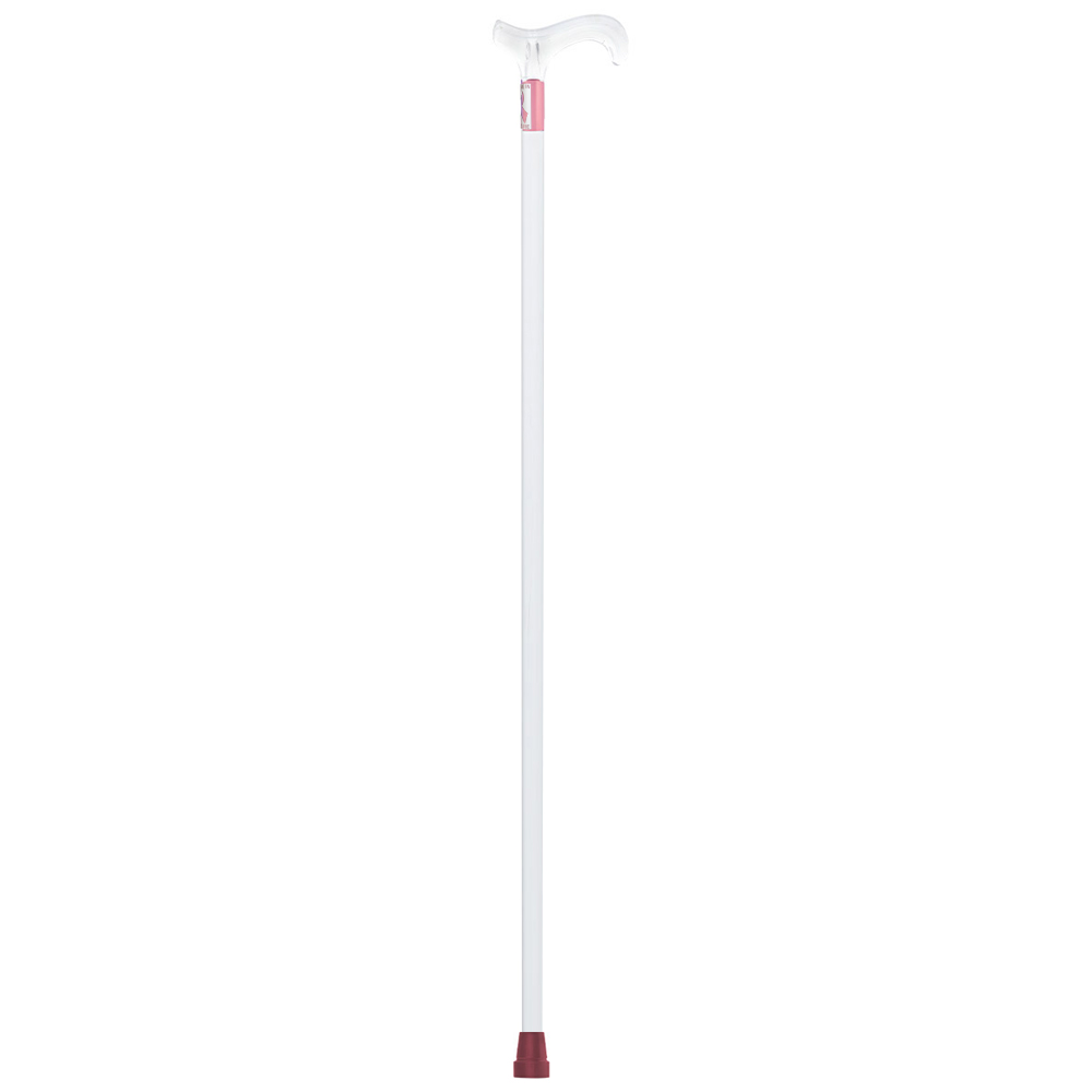 Believe in the Cure - Engraved Clear Lucite Derby Handle Walking Cane with Lucite Shaft Clear Lucite Walking Canes - Tophatter Daily Deals