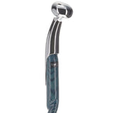 Twisted Blue Ash & Hame Chrome Walking Stick Hame Walking Sticks - Tophatter Daily Deals