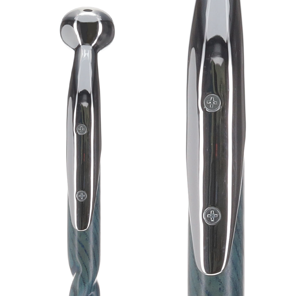 Twisted Blue Ash & Hame Chrome Walking Stick Hame Walking Sticks - Tophatter Daily Deals