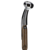 Premium Chrome-Plated Brass Hame Handle Stick: Twisted Ash Wood Hame Walking Sticks - Tophatter Daily Deals