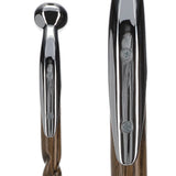 Premium Chrome-Plated Brass Hame Handle Stick: Twisted Ash Wood Hame Walking Sticks - Tophatter Daily Deals