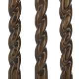 Premium Chrome-Plated Brass Hame Handle Stick: Twisted Ash Wood Hame Walking Sticks - Tophatter Daily Deals
