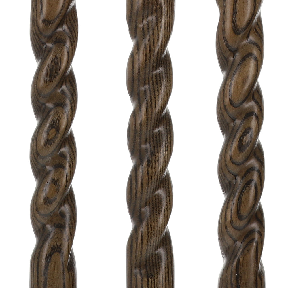 Premium Chrome-Plated Brass Hame Handle Stick: Twisted Ash Wood Hame Walking Sticks - Tophatter Daily Deals
