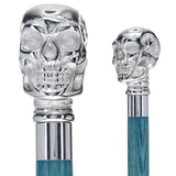 Skull Premium Chrome Brass Cane: Stained Custom Color Shaft Skull Walking Canes Dragon Walking Canes - Tophatter Daily Deals