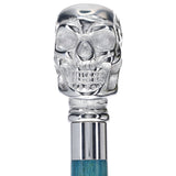 Skull Premium Chrome Brass Cane: Stained Custom Color Shaft Skull Walking Canes Dragon Walking Canes - Tophatter Daily Deals