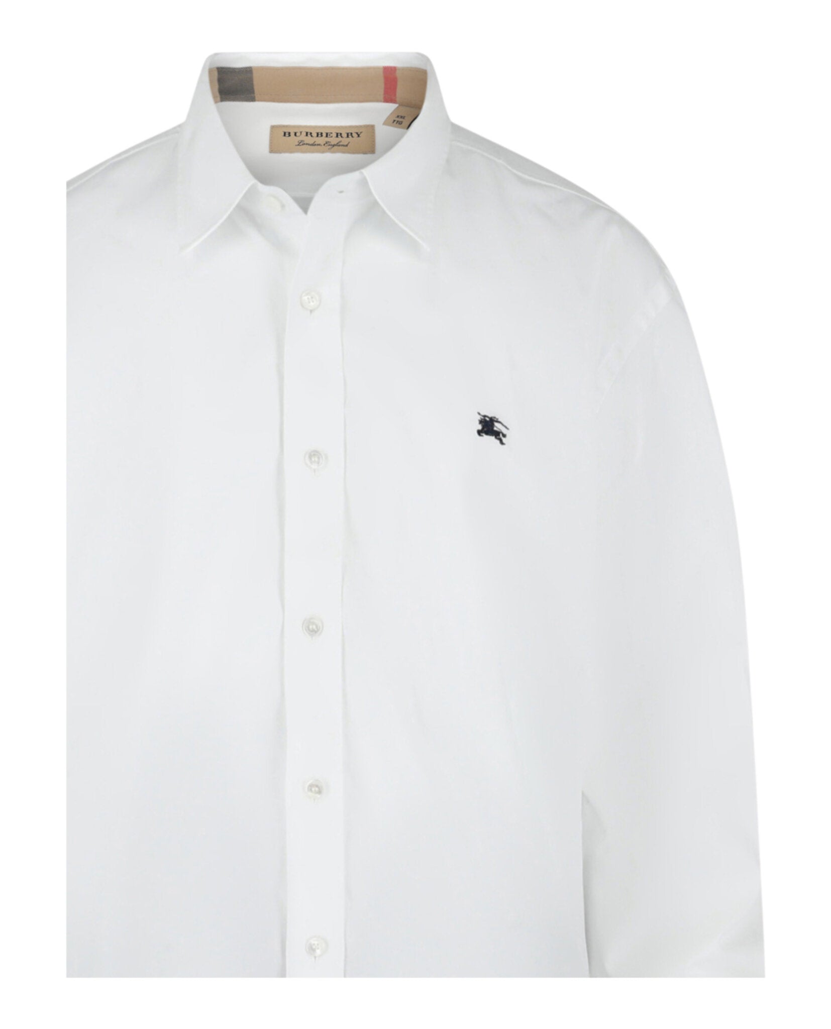 Burberry Stretch Cotton Poplin Shirt Long Sleeves - Tophatter Daily Deals